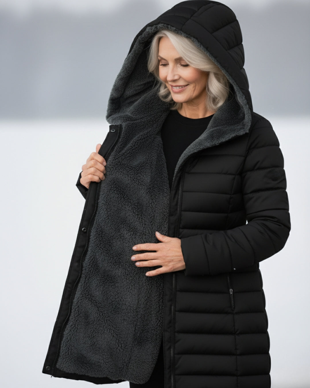 CLAUDÉ™ |Fleece-Lined Puffer Coat