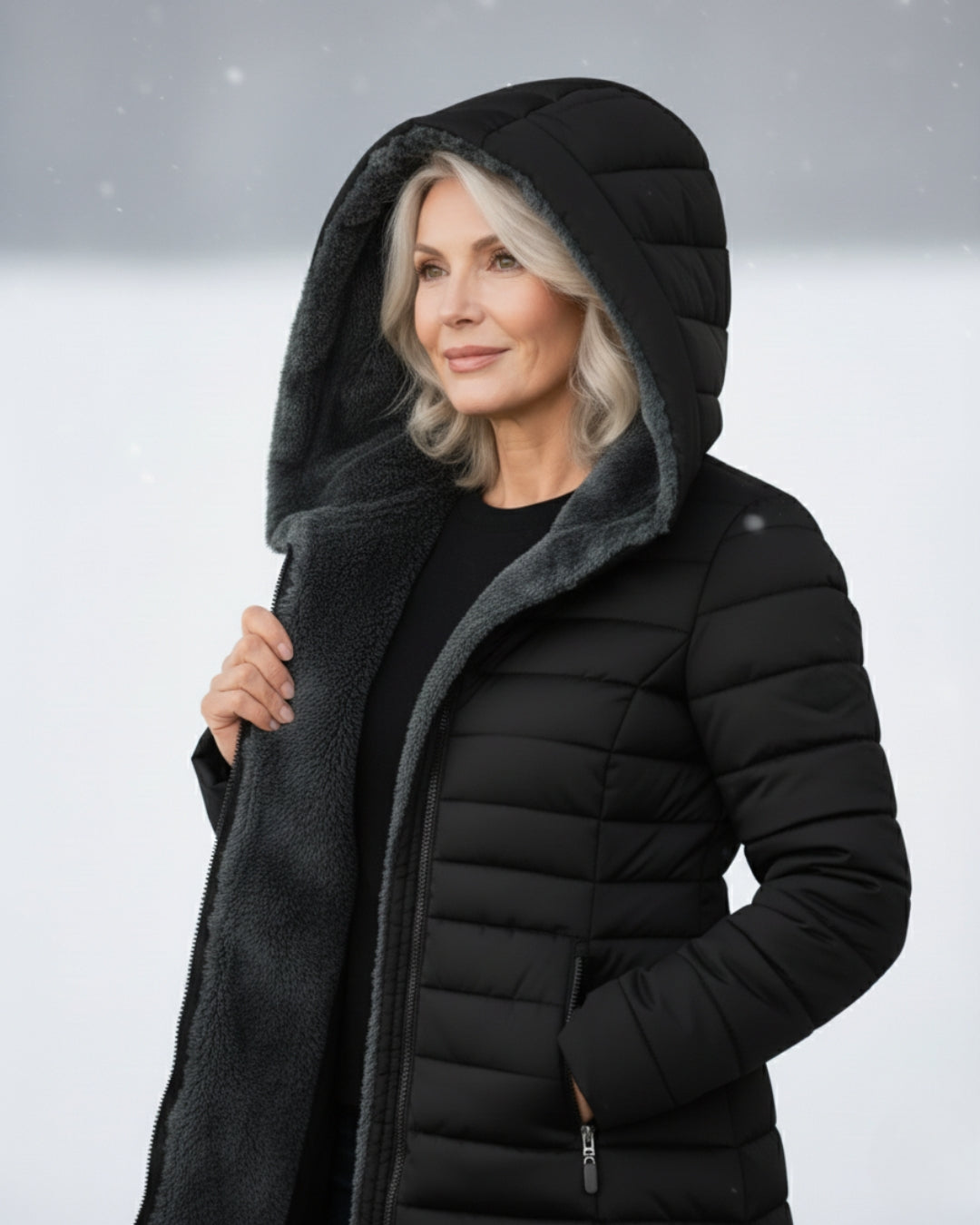 CLAUDÉ™ |Fleece-Lined Puffer Coat