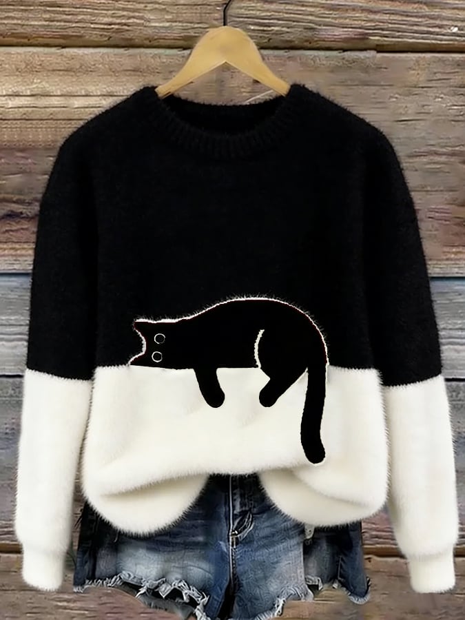 RICA™ |  Women's Sweatshirt with Cat Design