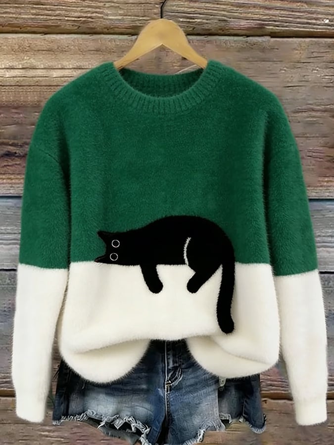 RICA™ |  Women's Sweatshirt with Cat Design