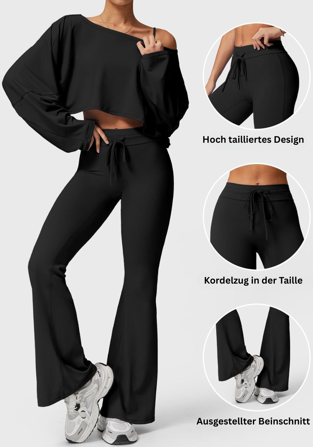 LELI ™ | Leggings with drawstring and flared leg