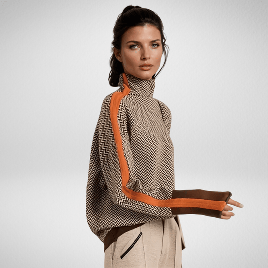 HELGA™ | Contrast Stripe Pullover