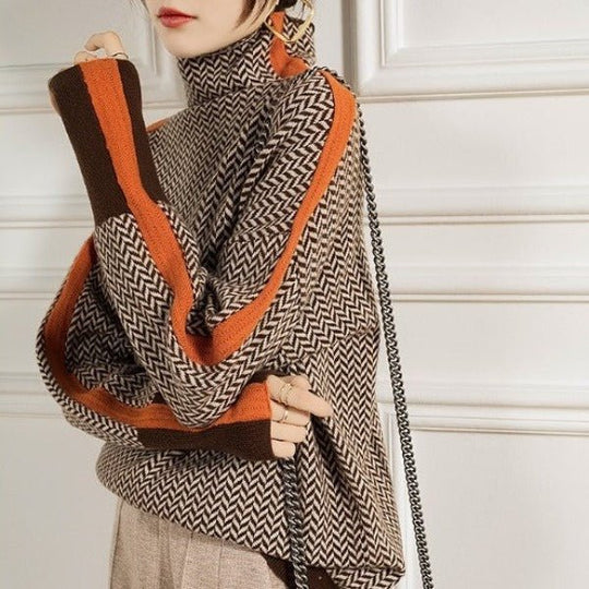 HELGA™ | Contrast Stripe Pullover