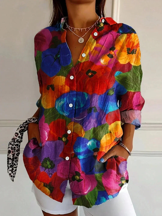 ASTRID™ | Colourful patterned blouse