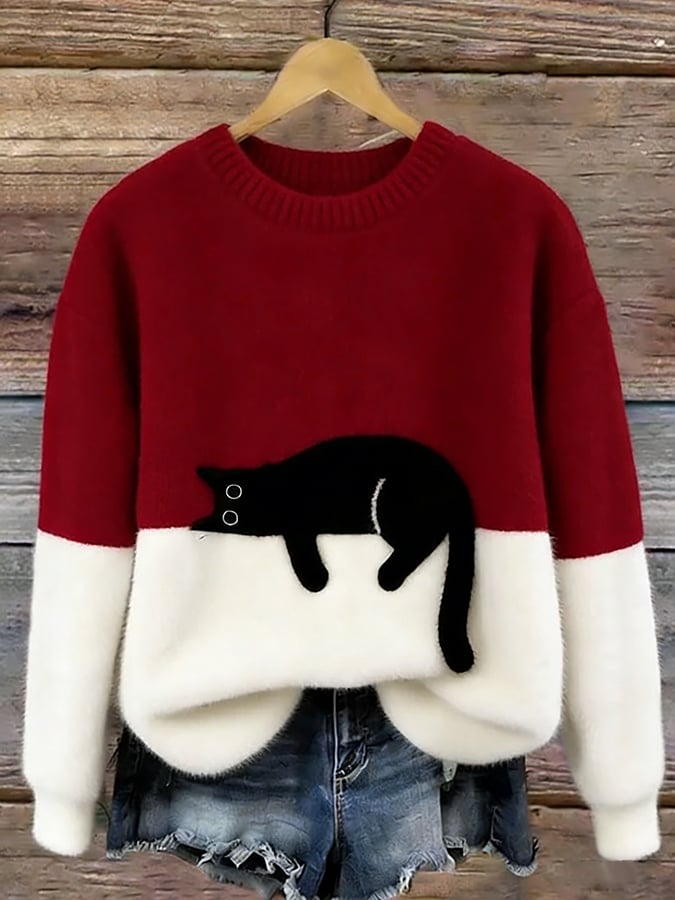 RICA™ |  Women's Sweatshirt with Cat Design