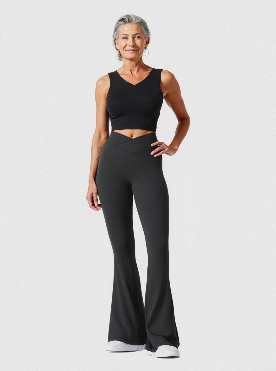 KOURTNEY™ | Flared leggings with V-waist
