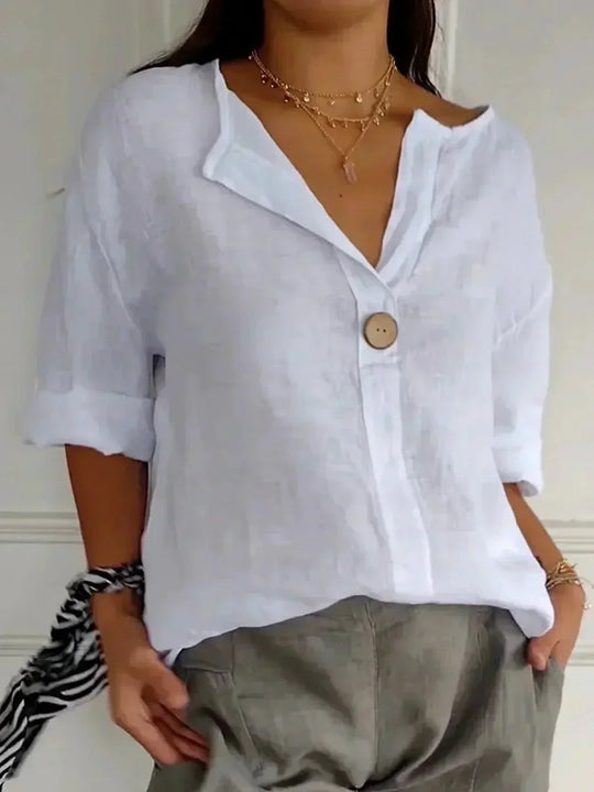 ZETHA™ | Relaxed V-Neck Top