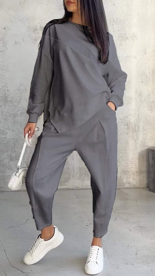 BABETTE™ | Zweiteiliges Set mit Rundhalsausschnitt und langen Ärmeln