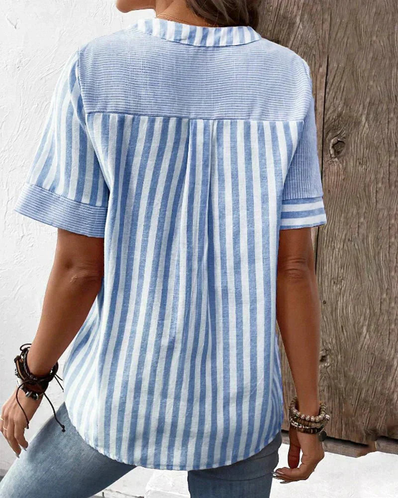 KELSA™ | Soft Striped Blouse