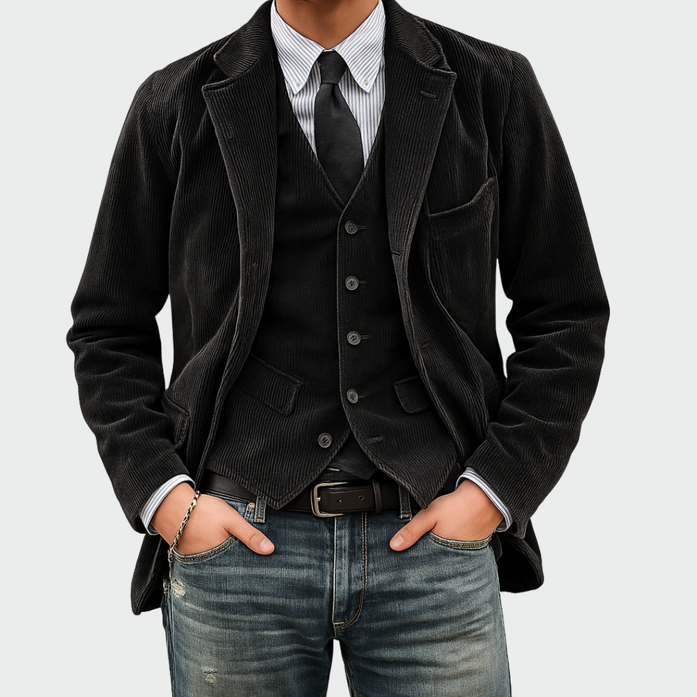 MATIAS™ | Men's velvet jacket and waistcoat set