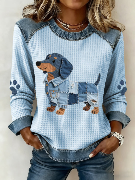 CALYNÉ™ |Soft Puppy Patchwork Blouse