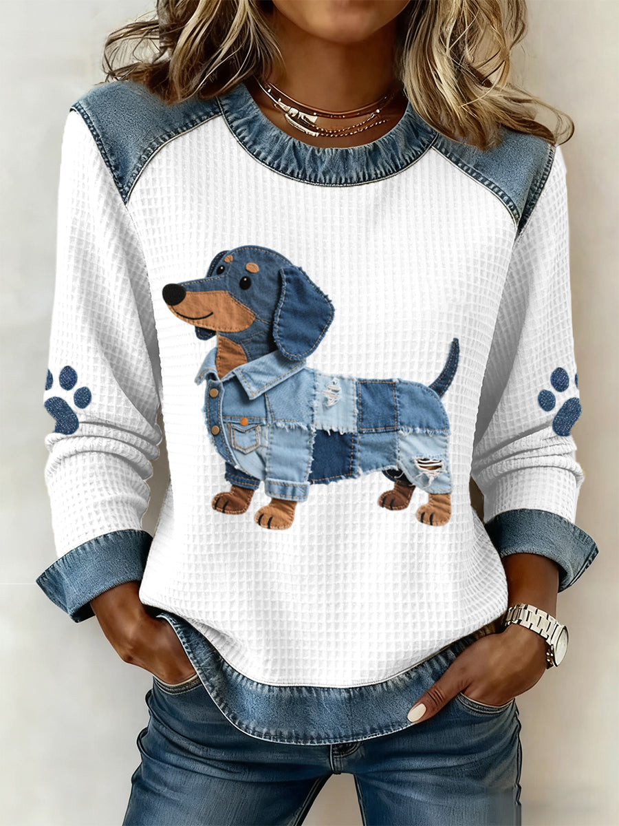 CALYNÉ™ |Soft Puppy Patchwork Blouse
