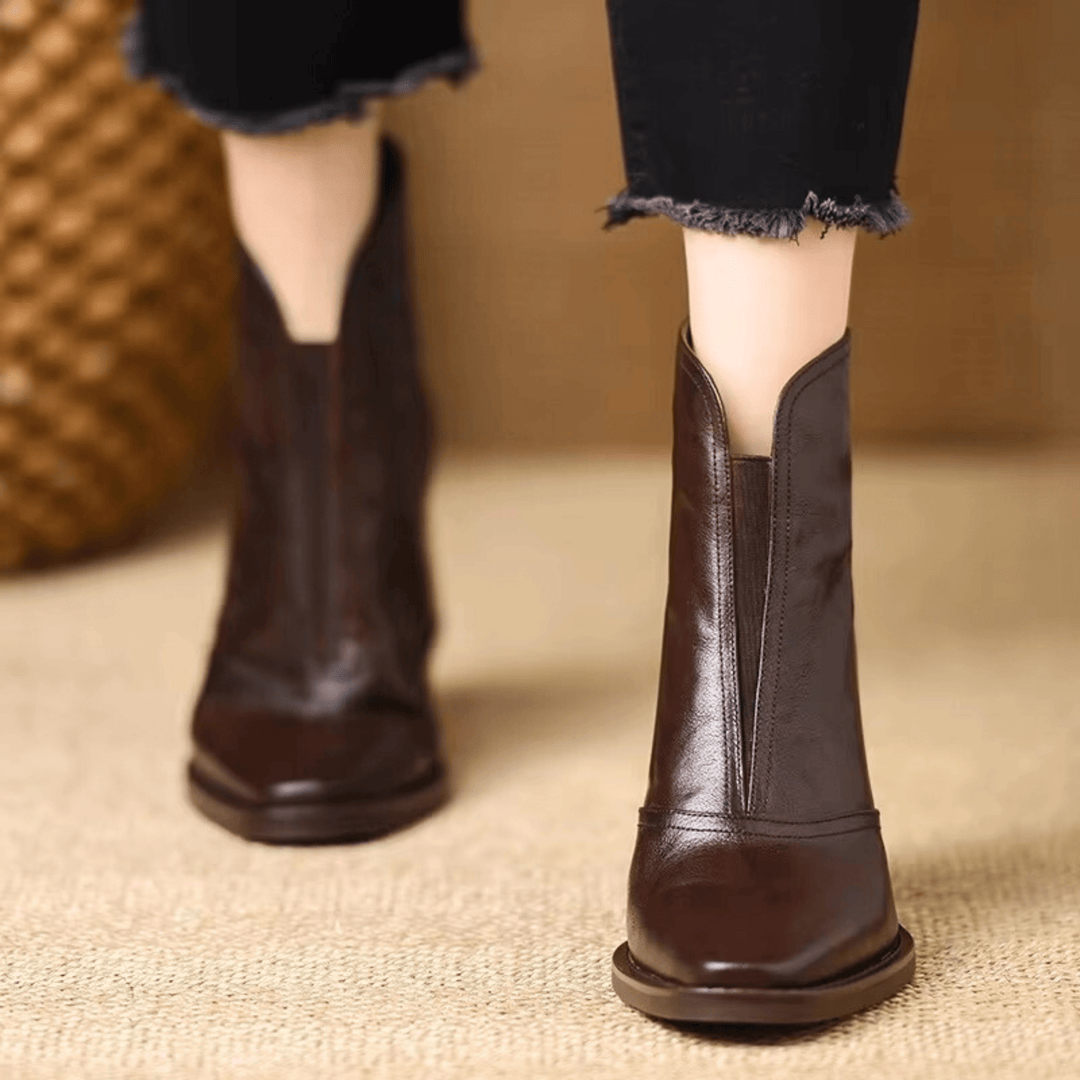 ROSALIA™ | Luxury Mid-Heel Ankle Boots