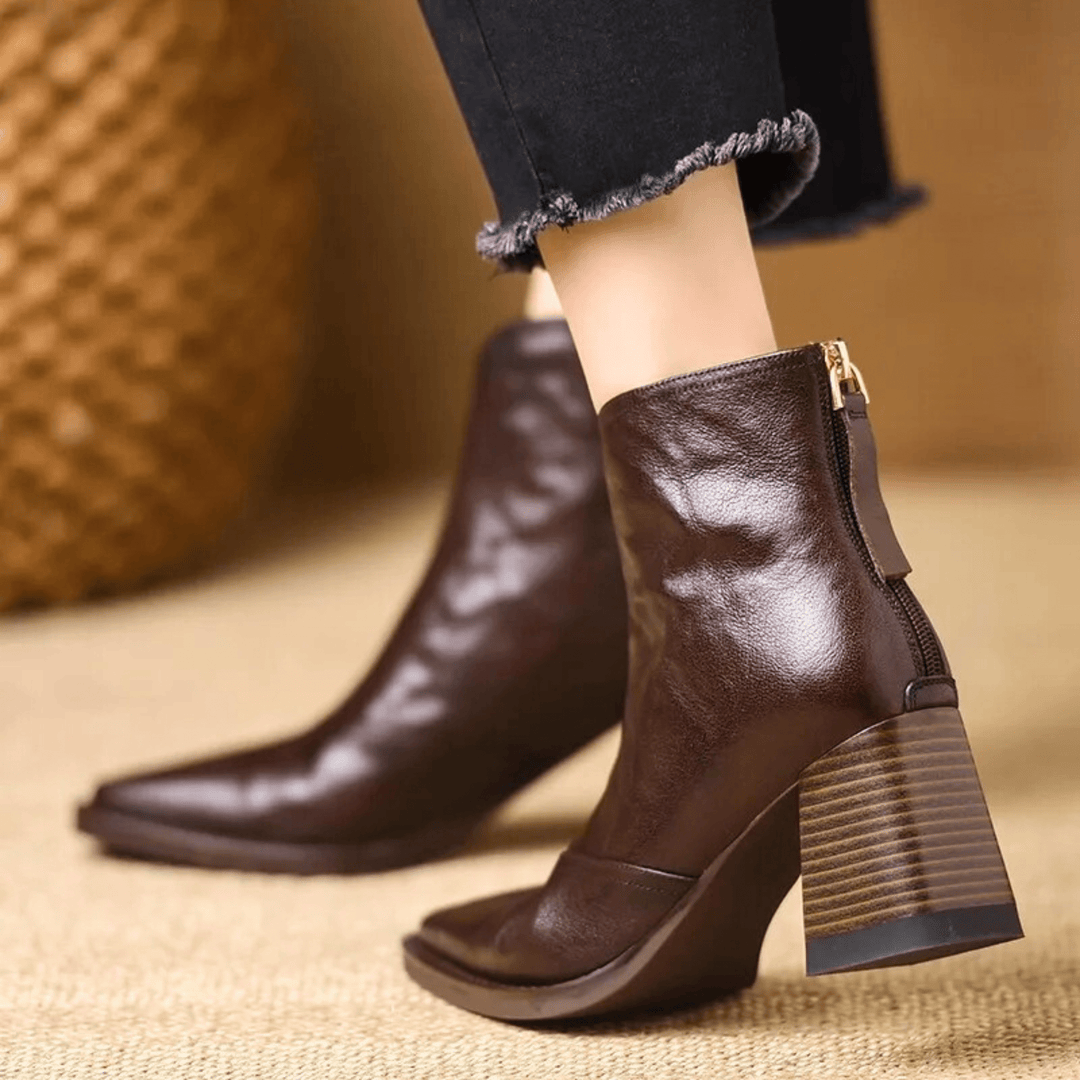 ROSALIA™ | Luxury Mid-Heel Ankle Boots